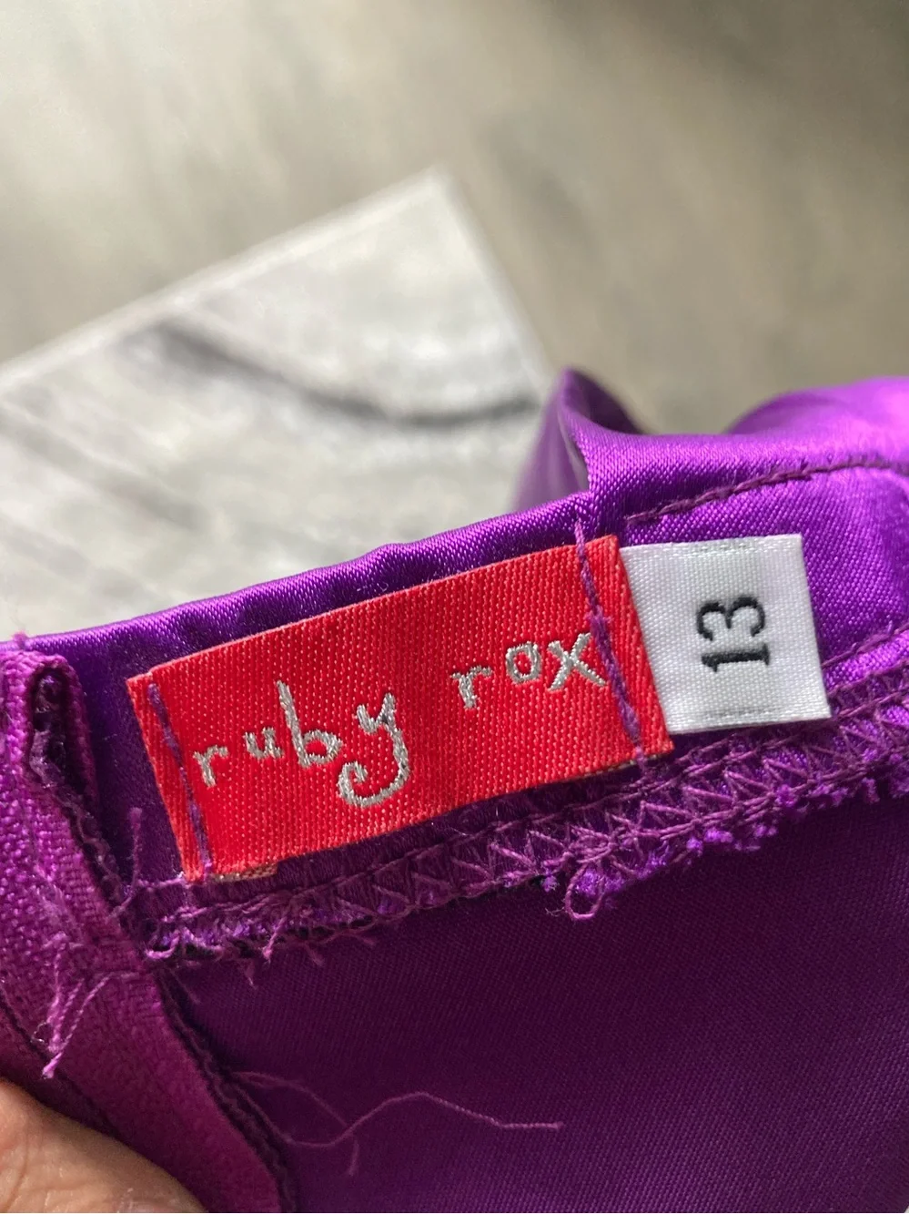 Ruby Rox Purple Pleated-Bodice Mini Dress - Picture 3 of 3